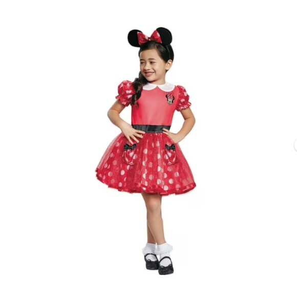 Disguise Toddler Girls' Minnie Mouse Dress Halloween Birthday Party Costume, 2T - Picture 1 of 4